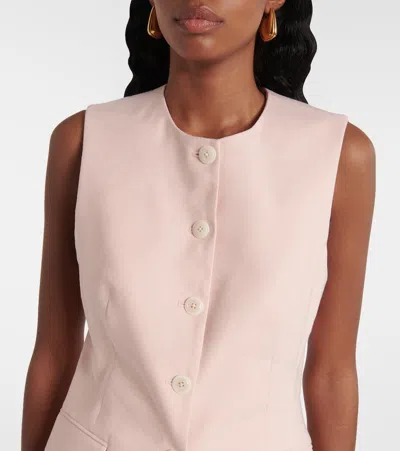 Veronica Beard Lois Linen Vest In Pink