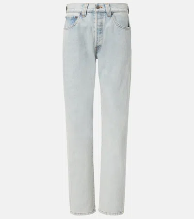 Khaite Callum Mid-rise Straight-leg Jeans In Blue