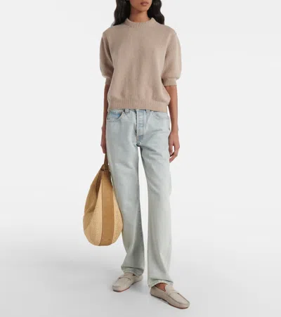 Khaite Callum Mid-rise Straight-leg Jeans In Blue