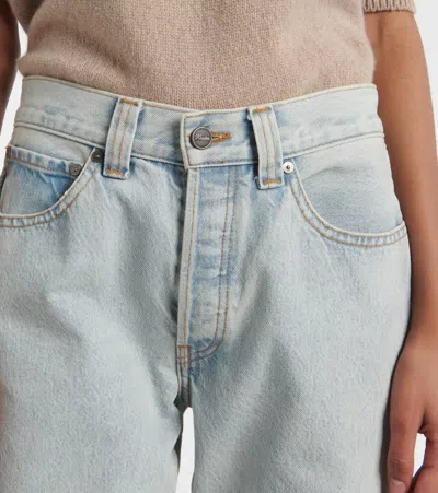 Khaite Callum Mid-rise Straight-leg Jeans In Blue