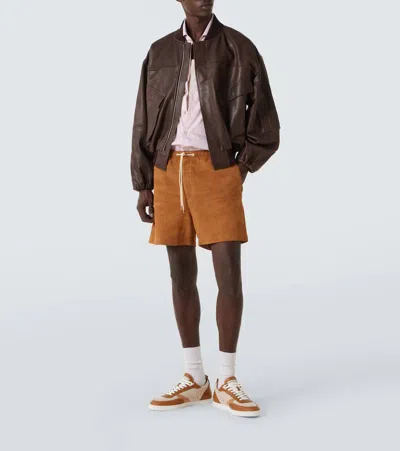 Christian Louboutin Tutti Rui Leather-trimmed Sneakers In Nude