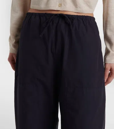 Leset Yoshi Stripe Crop Drawstring Pant In White