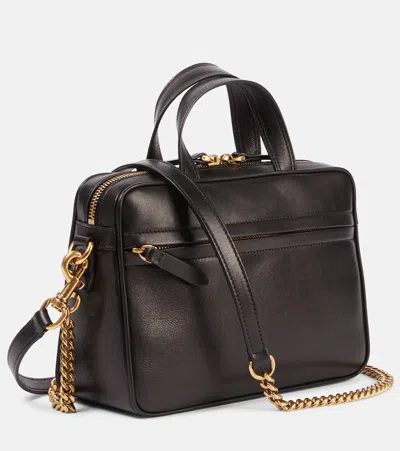Valentino Viva Superstar Small Vlogo Leather Duffle Top-handle Bag In Black