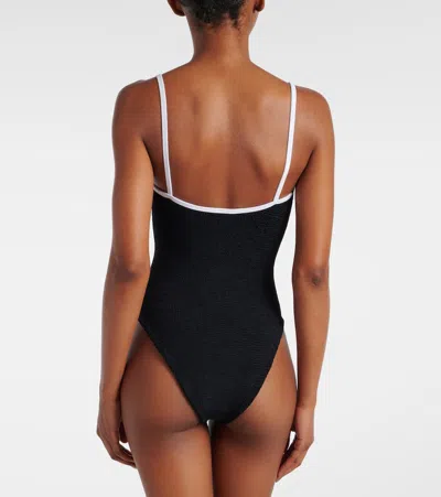 Hunza G Pamela Swim Contrast Black/white In Black
