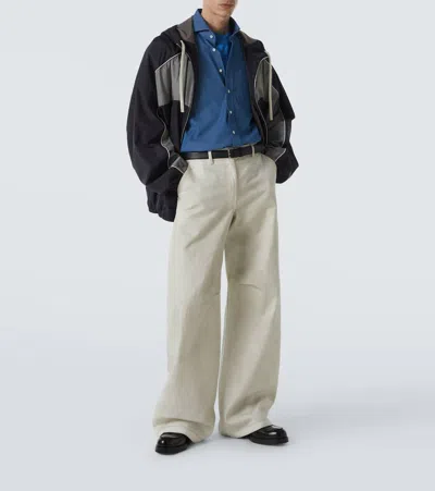 Miu Miu Oversize-trainingsjacke In Black