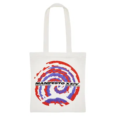 Pre-owned Nicholas Daley Goat Exclusive For Manifesto  Woven Rhythms Record Bag In Cream