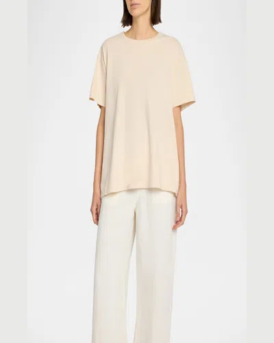The Row Nadina Oversized Short-sleeve Top In Pattern