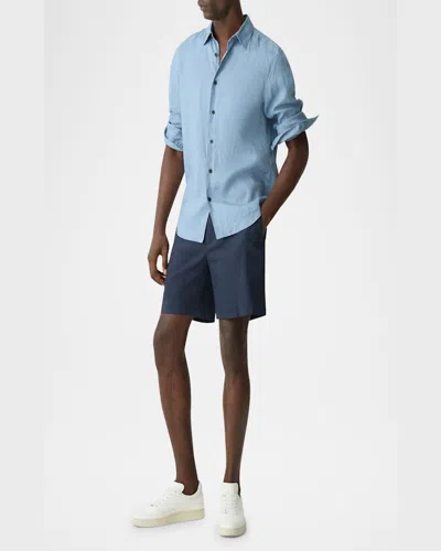 Theory Curtis Slim Fit Internal Drawstring Shorts In Eclipse