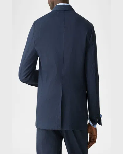 Theory Clinton Navy Stretch Linen Blend Sport Coat In Eclipse