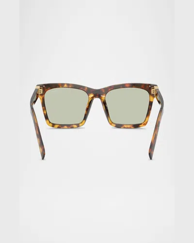 Miu Miu Mua05s Rectangular Acetate Sunglasses In Blond Hav