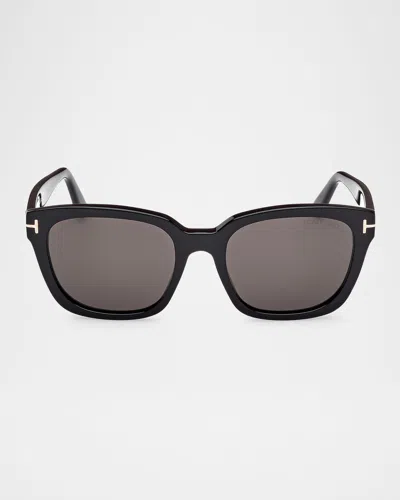 Tom Ford Haylay 53mm Square Sunglasses In Black