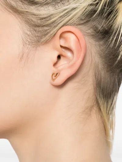 Agnès B. Logo Earring In Neutral