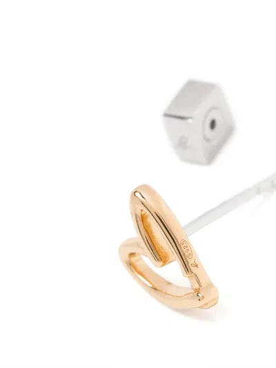 Agnès B. Logo Earring In Neutral