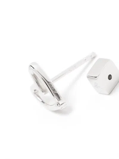 Agnès B. Logo Earring In Metallic