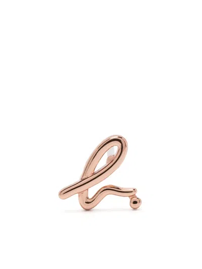 Agnès B. Logo Earring In Pink