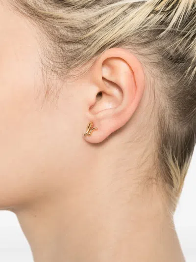 Agnès B. Logo Earring In Gold