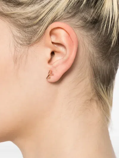 Agnès B. Logo Earring In Pink
