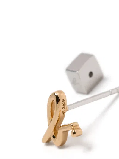 Agnès B. Logo Earring In Gold
