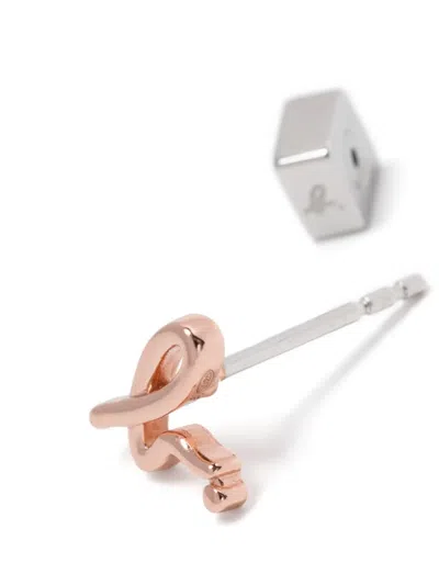 Agnès B. Logo Earring In Pink