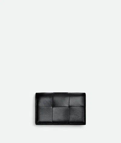 Bottega Veneta Cassette Business Card Case In Black