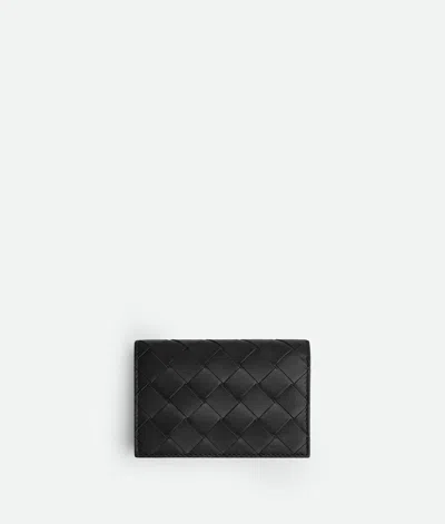 Bottega Veneta Intrecciato Business Card Case In Black