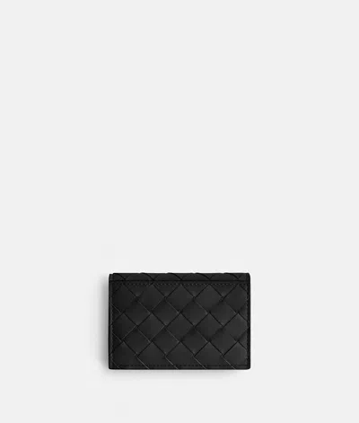 Bottega Veneta Intrecciato Business Card Case In Black