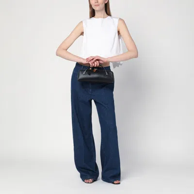 Patou Wide Leg Denim Jeans With Pockets And Loops In Blue
