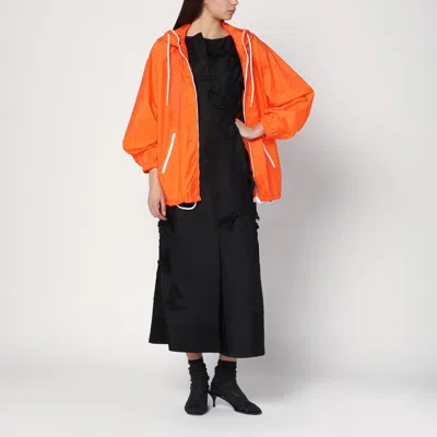 Prada Orange Raincoat In Lightweight Re-nylon