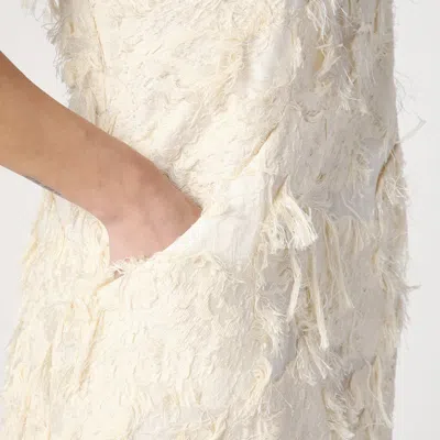 Mark Kenly Domino Tan Atelier Dashan Cream-colored Dress In White