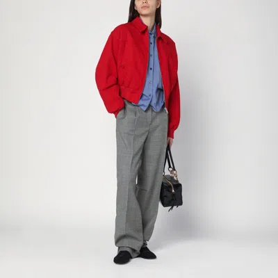 Prada Canvas Jacket In Red