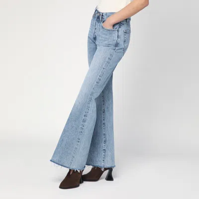 Frame Wide-leg The Lax Jeans With Washed Effect In Blue
