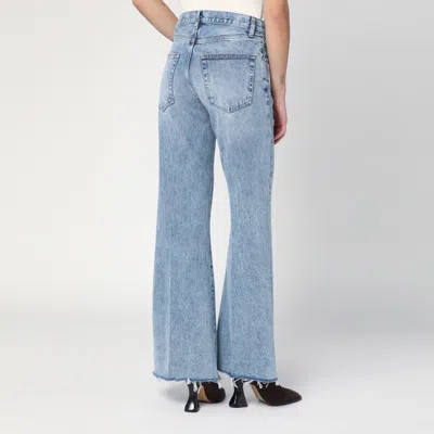 Frame Wide-leg The Lax Jeans With Washed Effect In Blue