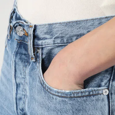 Frame Wide-leg The Lax Jeans With Washed Effect In Blue