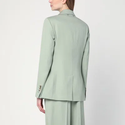 Golden Goose Light Green Single-breasted Jacket In Wool In Green