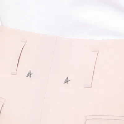 Golden Goose Light Pink Wide-leg Trousers In Wool In Pink