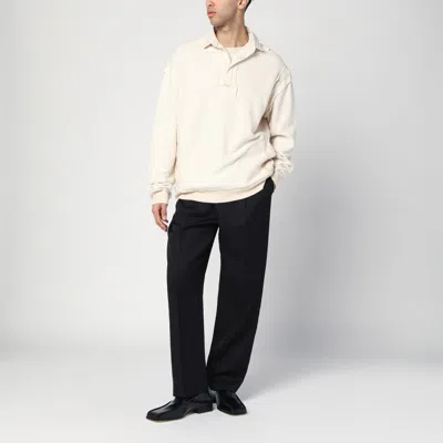 Maison Margiela Distressed-effect Ecru Sweatshirt Men In White
