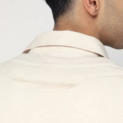 Maison Margiela Distressed-effect Ecru Sweatshirt Men In White