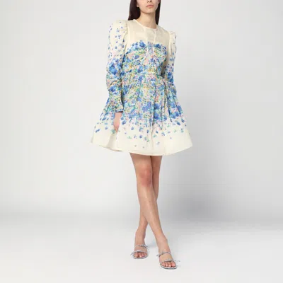 Malina Womens Ditsy Leoni Floral-print Silk-blend Mini Dress In Multicolor