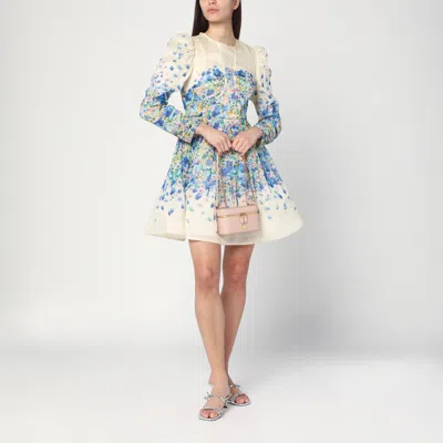 Malina Womens Ditsy Leoni Floral-print Silk-blend Mini Dress In Multicolor