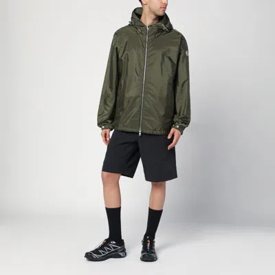 Moncler Dark Green Hooded Remoray Jacket In Green