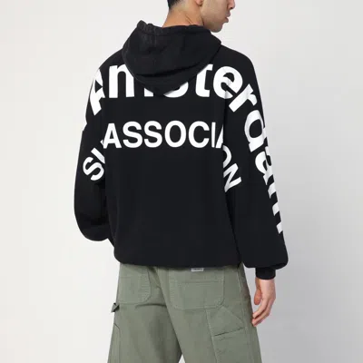 Shop New Amsterdam Surf Association Oversized Black Sweatshirt With Logo