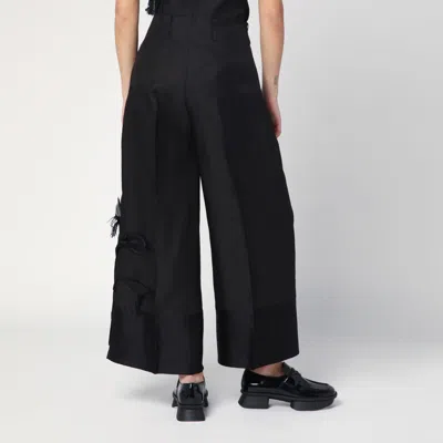 Mark Kenly Domino Tan Atelier Pasa Black Trousers In Silk And Wool In Black