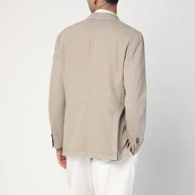Santaniello Single-breasted Jacket In Dove Grey In Beige