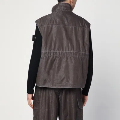Our Legacy Firm Brown Vest With Vintage Effect In Brown