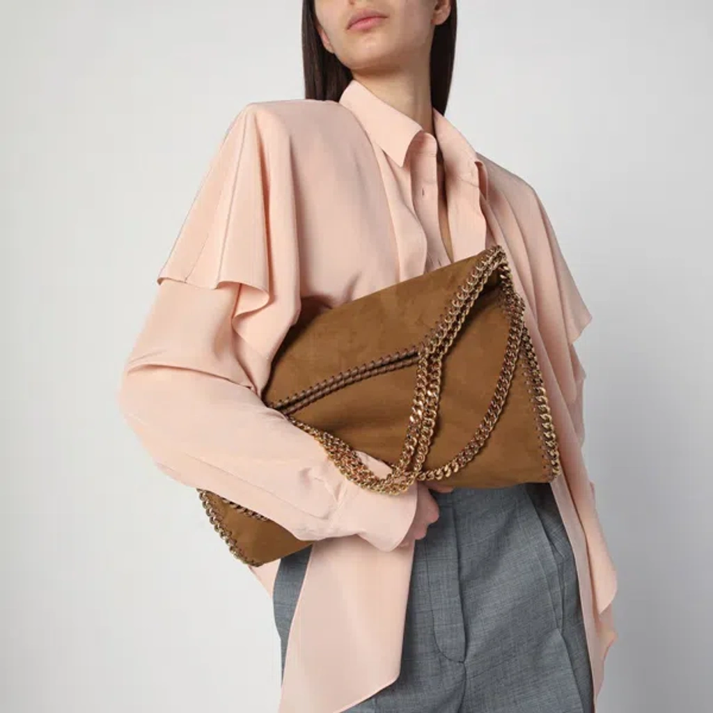 Stella Mccartney Mini Falabella Tote Bag In Brandy Colour In