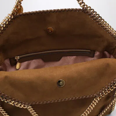 Stella Mccartney Mini Falabella Faux Suede Crossbody Bag In Brown