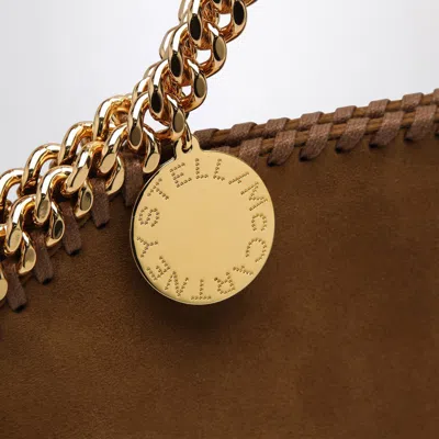 Stella Mccartney Mini Falabella Faux Suede Crossbody Bag In Brown