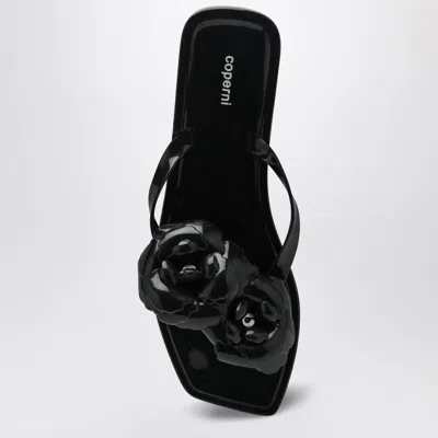 Shop Coperni Black Silicone Flower Flip-flops