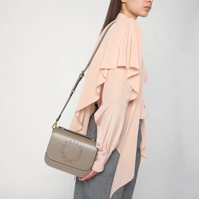Stella Mccartney Shoulder Bag With Moss Coloured Logo In Orange