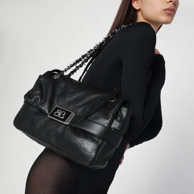 Balenciaga Black Modu Flap Medium Chain Bag In Black